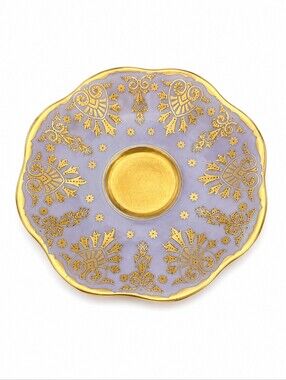 Antique COALPORT 1915 Gold Encrusted Lavendar Replacement Saucer #14E15